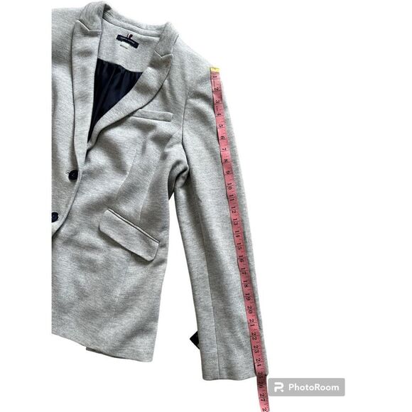 Tommy Hilfiger Women’s Grey Elbow-Patch Button-Cuff Blazer Size 12 - Picture 13 of 15